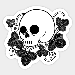 Calavera en fresa Sticker